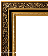Elsie Antique Gold Ornate Black Velveteen Liner Picture Frame - West Frames